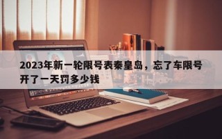 2023年新一轮限号表秦皇岛，忘了车限号开了一天罚多少钱