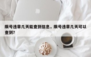 限号违章几天能查到信息，限号违章几天可以查到？