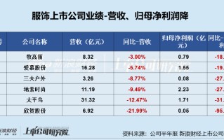 服饰半年报|欣贺股份净利润降95.13%、毛/净利率双降 存货周转天数高达570天