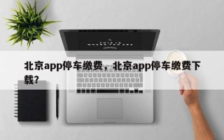 北京app停车缴费，北京app停车缴费下载？