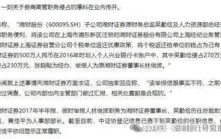 湘财证券董事长举报原财务总监和人力资源总经理职务侵占上海个税返还500万！