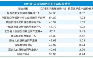 主动权益基金业绩分化 北交所主题独占鳌头