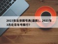 2023年北京限号表(最新)，2021年3月北京车号限行？