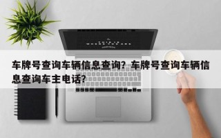 车牌号查询车辆信息查询？车牌号查询车辆信息查询车主电话？