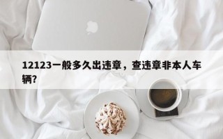 12123一般多久出违章，查违章非本人车辆？