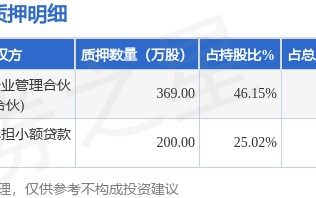 元道通信（301139）股东燕鸿质押569万股，占总股本4.68%