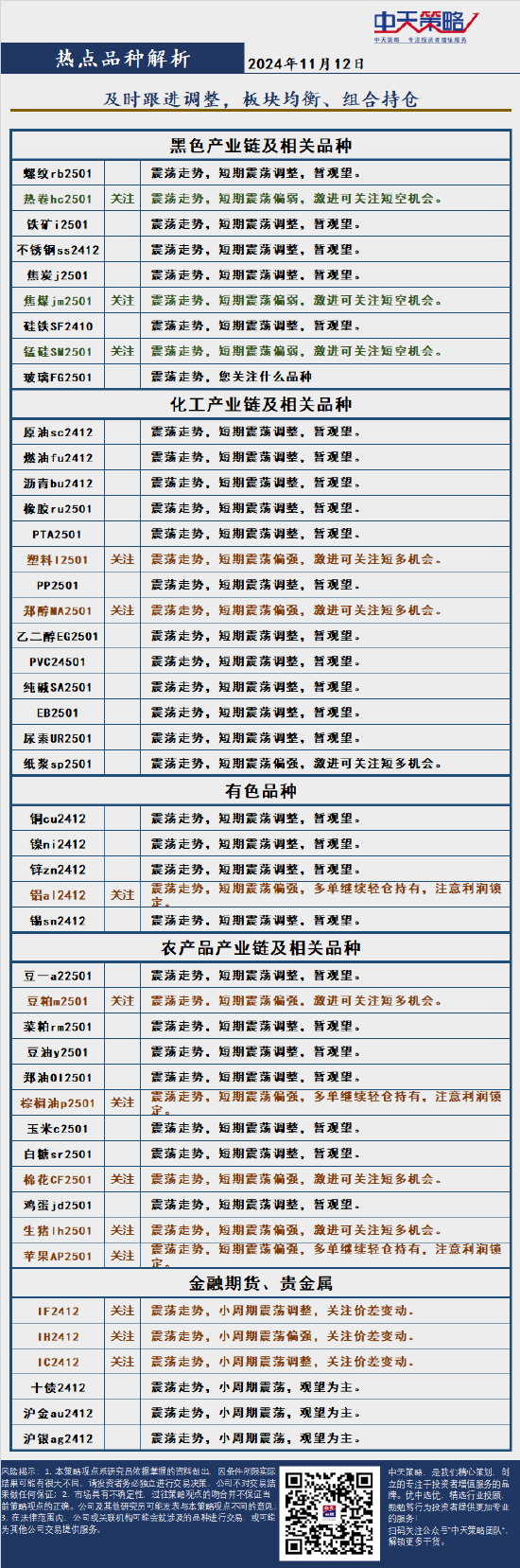 中天策略:11月12日市场分析-第4张图片-云韵生活网