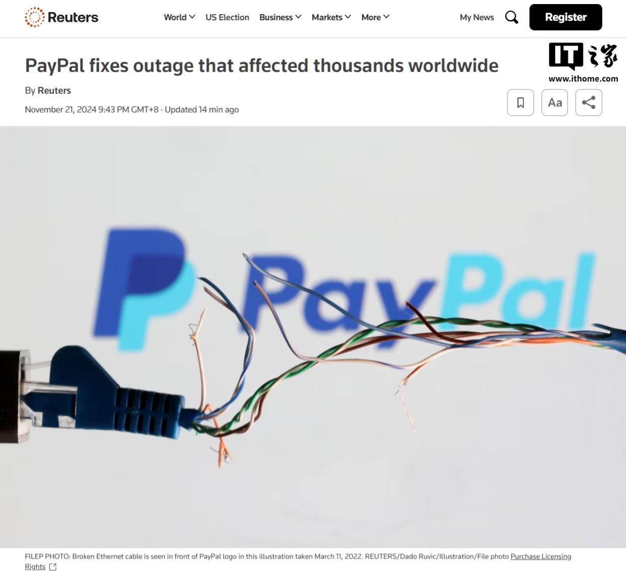 PayPal 服务一度中断近两小时，数千名用户受影响-第1张图片-云韵生活网