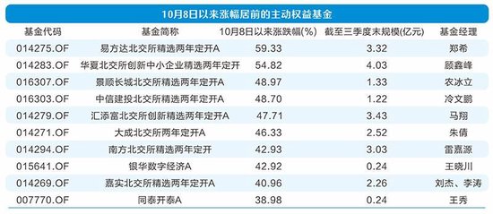 主动权益基金业绩分化 北交所主题独占鳌头-第1张图片-云韵生活网